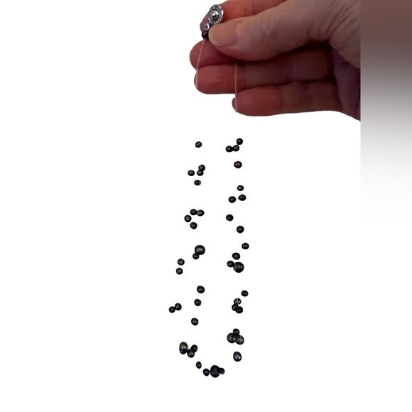 Vintage blue freshwater pearl multi strand Illusion floating necklace 16” - Picture 5 of 5